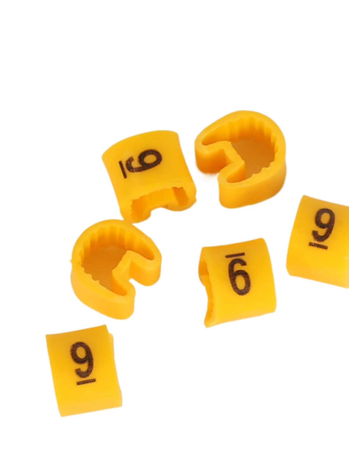 EC-0، EC-1، EC-2، EC-3 ( A-Z) 260 قطعة (Each10 قطعة) علامات كابل أصفر حرف 6 مربع ملم A إلى Z X لعلامات كابل قطر السلك #6