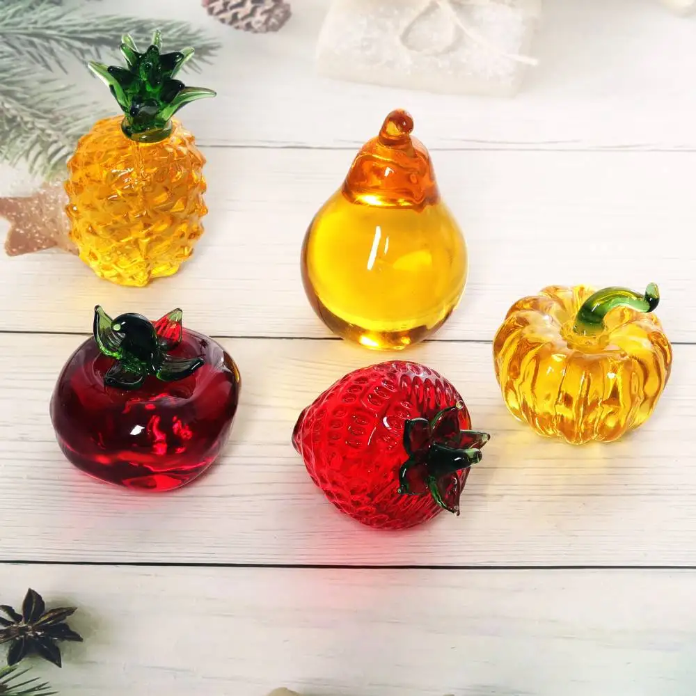 Künstliche Früchte aus Glas, Heimdekoration, Geschenk für Freunde, modisches Obst, Sammlerstück, Handwerk, Schreibtisch, Tischdekoration, Statue