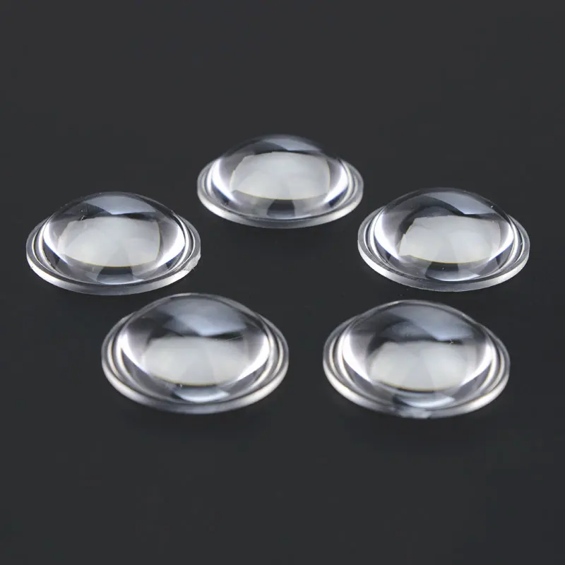 10PCS 27.7mm Optical Acrylic Plastic Aspheric LED Focal Length Plano Convex Lens Focus 25mm