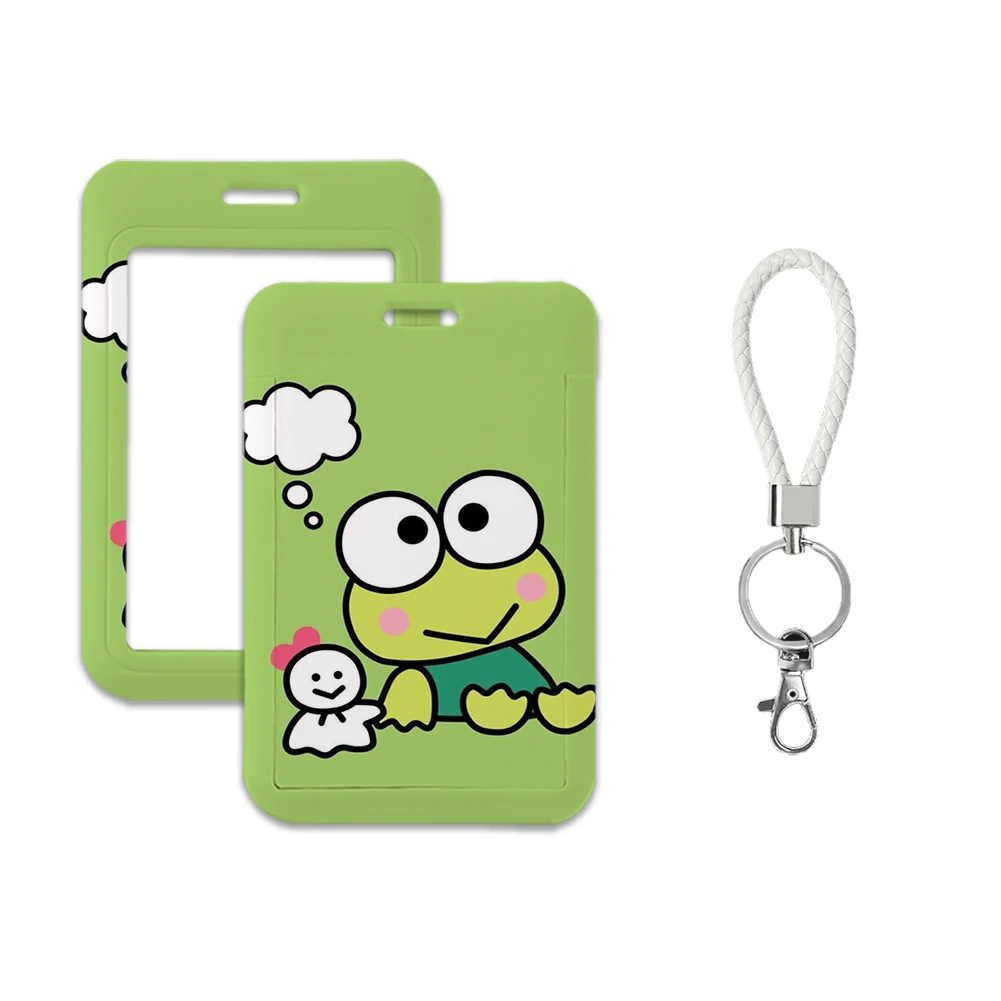 Smycze etui na dowód osobisty Kero Keroppi Sanrio zwijany kabel smycz na szyje etui na karty kredytowe brelok do kluczy odznaki