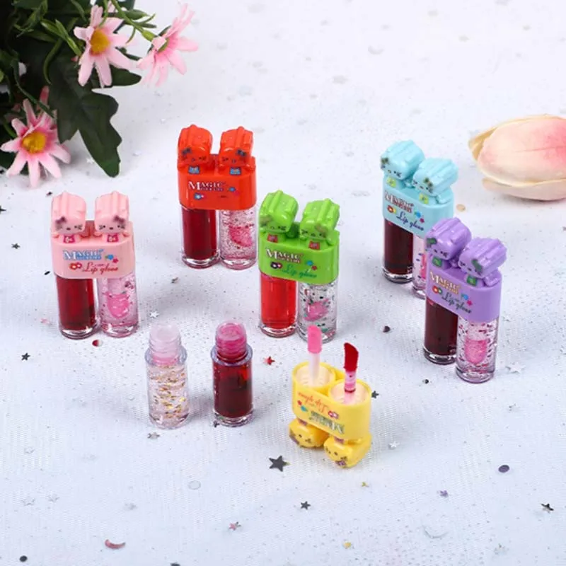 24Pcs Cute Hello Lip Gloss Lip Tint 6 Colors Set Long Lasting Waterproof Liquid Lipstick  Women Lips Makeup Wholesale