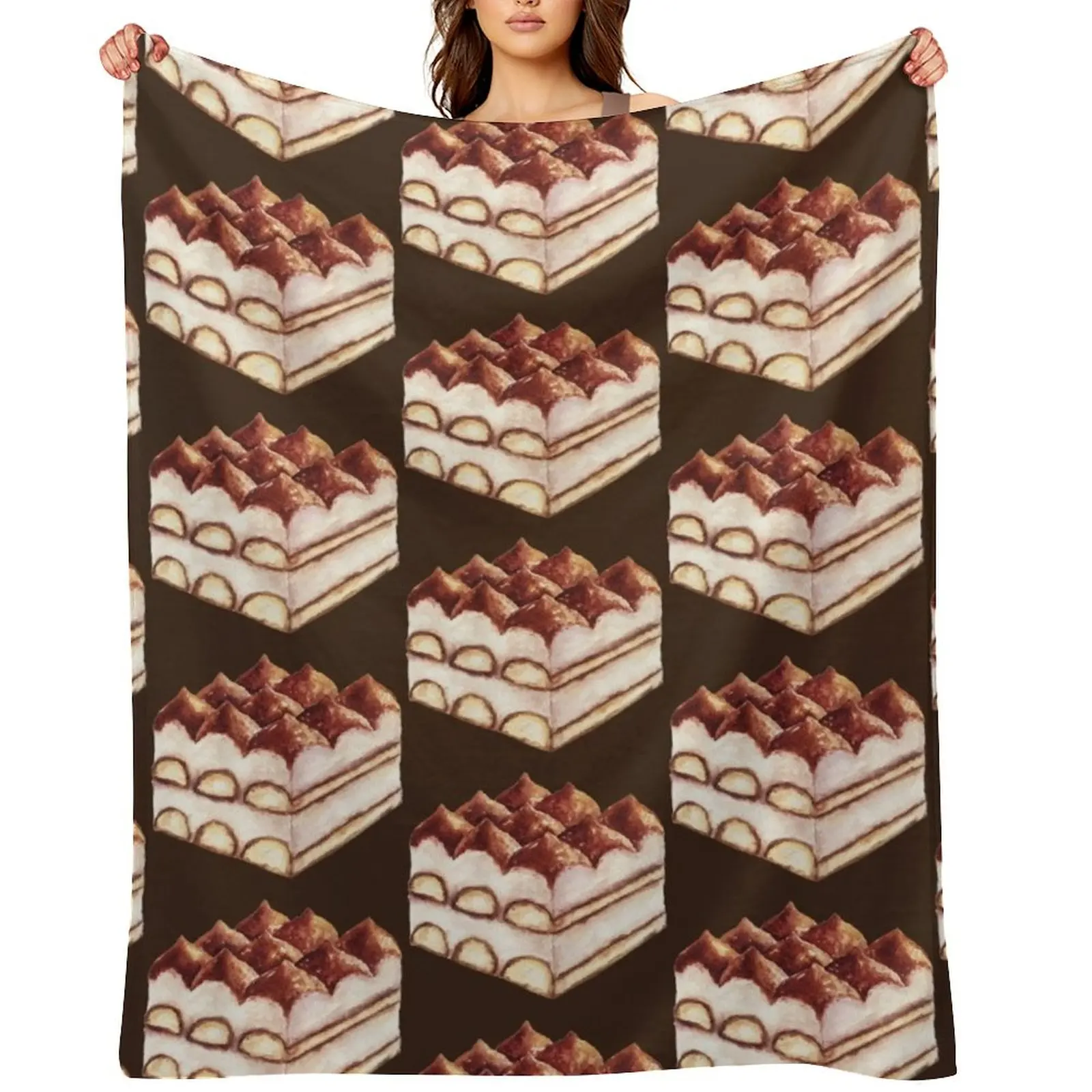 

Italian Tiramisu Cake Throw Blanket wednesday Thin manga Luxury Brand Blankets