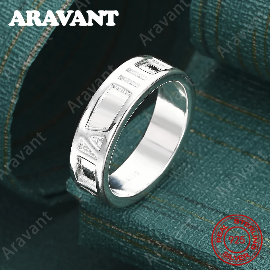 

Кольцо из стерлингового серебра 925 пробы с римскими цифрами 7-10 — повседневный аксессуар для женщин, простое и элегантное украшение.