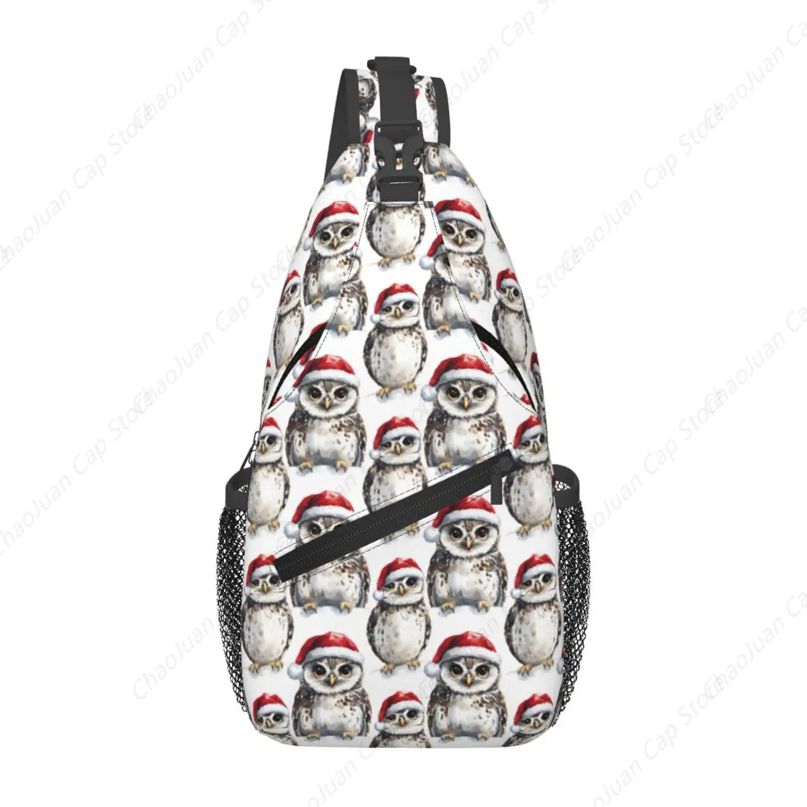 

Рождественская сумка-слинг, акварельная сова, зимняя сумка через плечо, нагрудные сумки, дорожный походный рюкзак