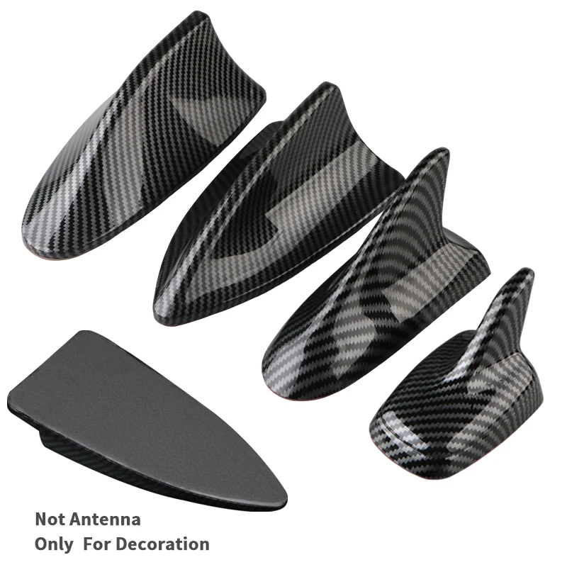 Shark Antenna For Cars Fin Carbon Fiber Universal Modeling Decorating Parts No Function Dummy Aerial Car Accessories