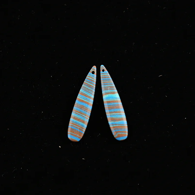 B&F Rainbow Jasper Earring Beads for Jewelry Making, Handmade Natural stones beads, Stones for jewelry Making Supplies