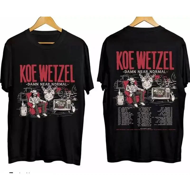 قميص Koe Wetzel Damn بالقرب من جولة حول العالم العادي #1