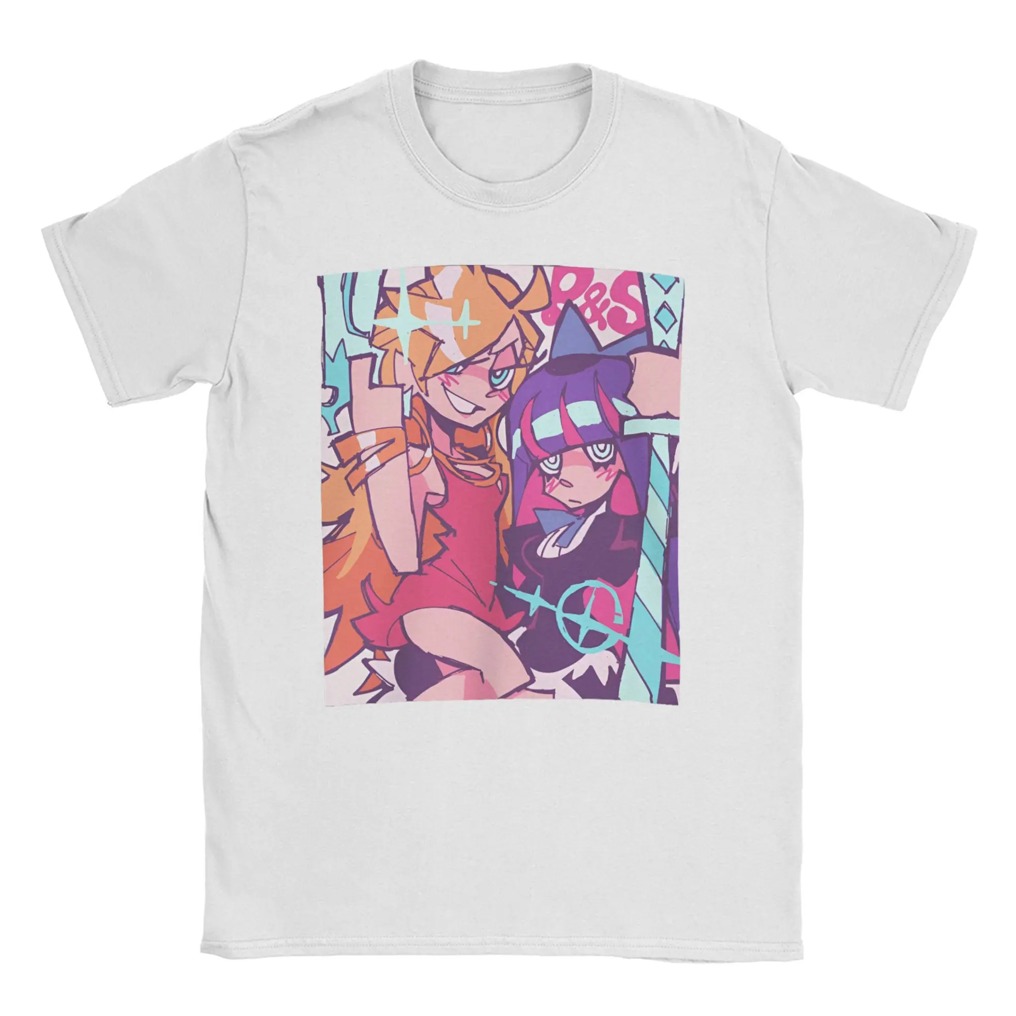 

Men Women's T-Shirt Panty Stocking with Garterbelt Hipster Pure Cotton Tee Shirt Short Sleeve Cartoon T Shirts Clothing 6XL