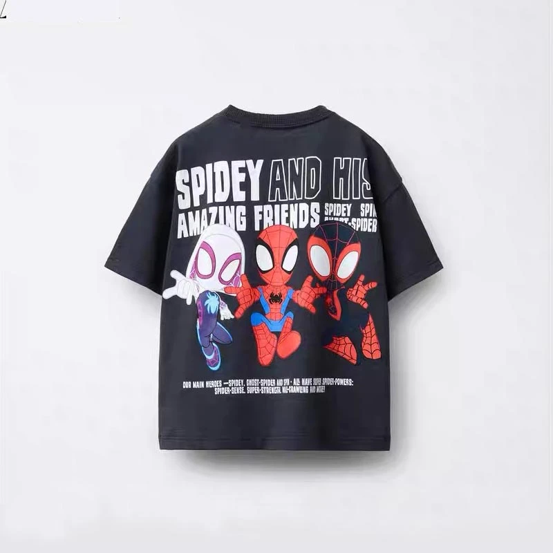 

Boys TShirt Fashion Casual Short Sleeve Pure Cotton Bottoming Shirt New Design Tops Outer Wear 2-7Years Child Cartoon Clothing