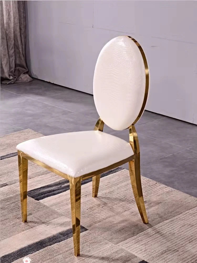 Modern simple household dining chair steel chrome plated dining chair with different PU leather Stainless stell dining chairs