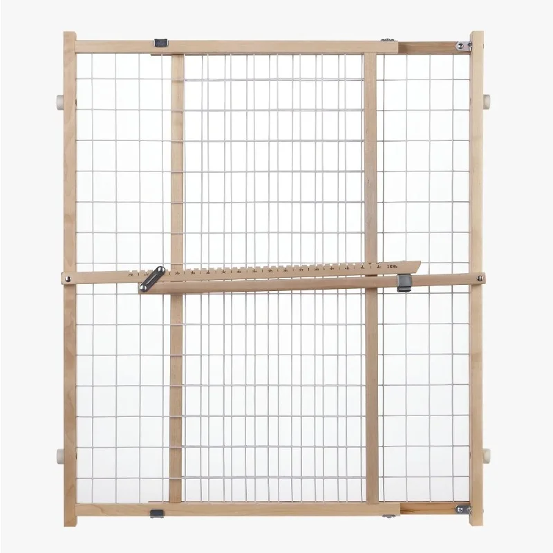 Extra Wide Wire Mesh Wooden Baby Gate: 29.5