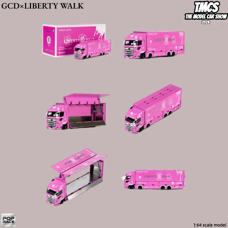 Malaysia TMCS2026 GCD x LBWK Sakura pink KAYANO container 1/64 metal die cast car model, male gift, adult collection decoration.