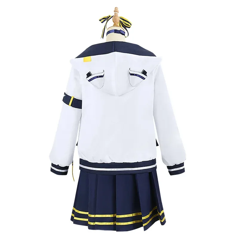 Hosimati Suisei Cosplay Costume Blue Wig Suisui Classic Hololive Vtuber Holo Sailor Suit JK Uniform Set Halloween Party Disguis