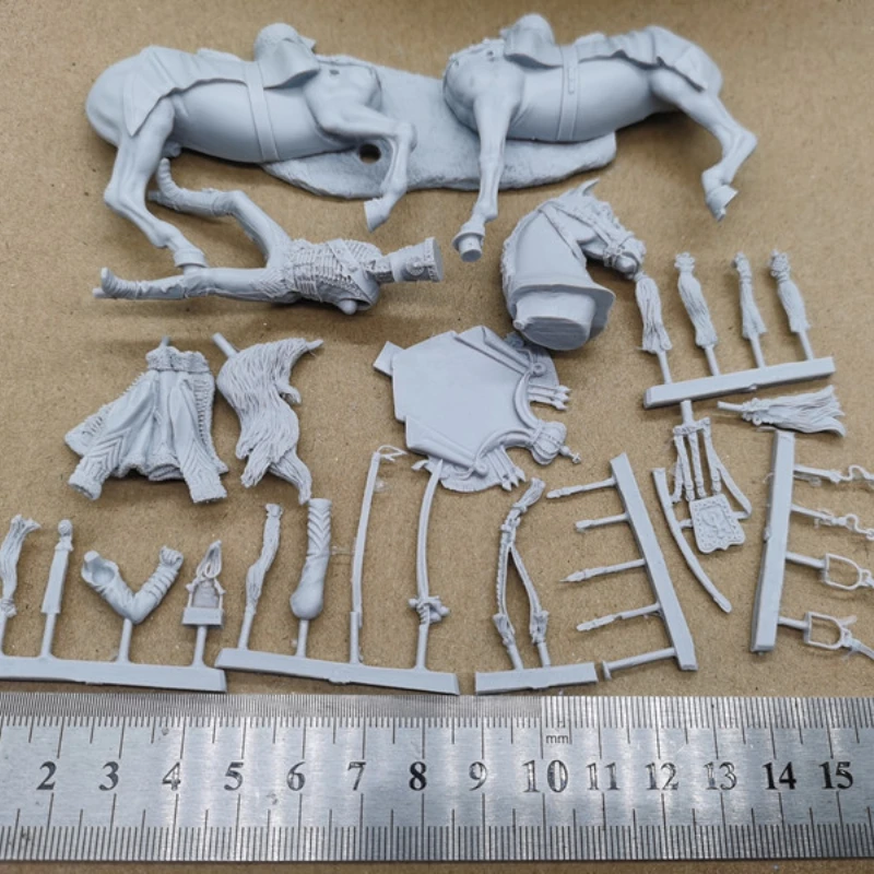 Resin Figure 1/24 Scale Model Kit Cavalry Captain Unpainted Unassembled Toys Free Shipping