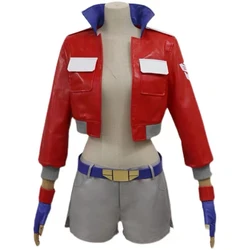 Customized Transformers Optimus Prime Shouwu Beauty Girl Cosplay Leather Short Jacket Set Halloween Carnival Clothing Customizat