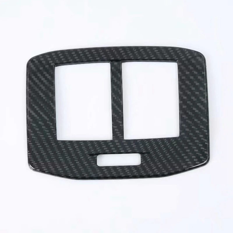 For VW T-Roc 2018-2023 Carbon Fiber Car Rear AC Air Vent Outlet Panel Trim Cover Accessories image 4