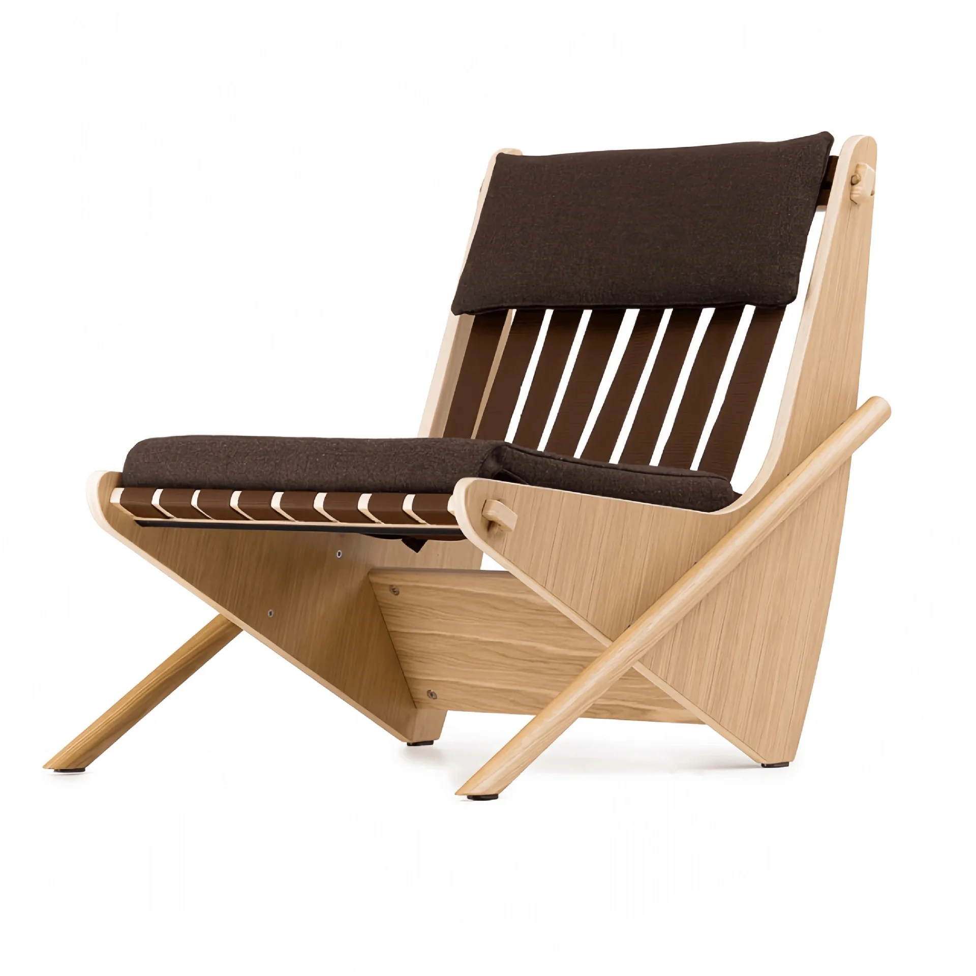 

Light luxury, solid wood, bamboo recliner, Nordic, retro, casual