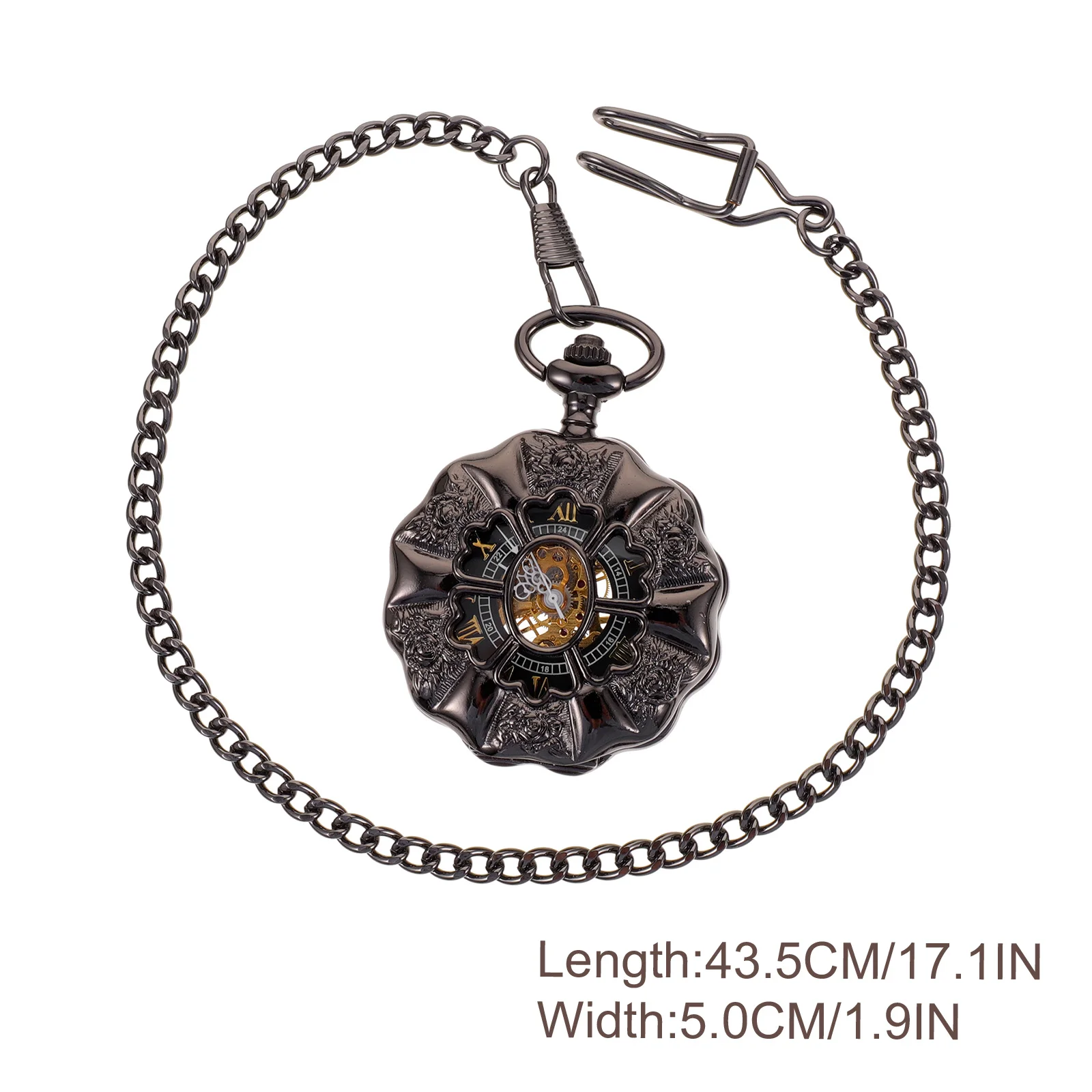 خمر جوفاء خارج صدفي اليقطين على شكل ساعة الجيب الميكانيكية براعة رائعة مادة سبيكة توقيت دقيق