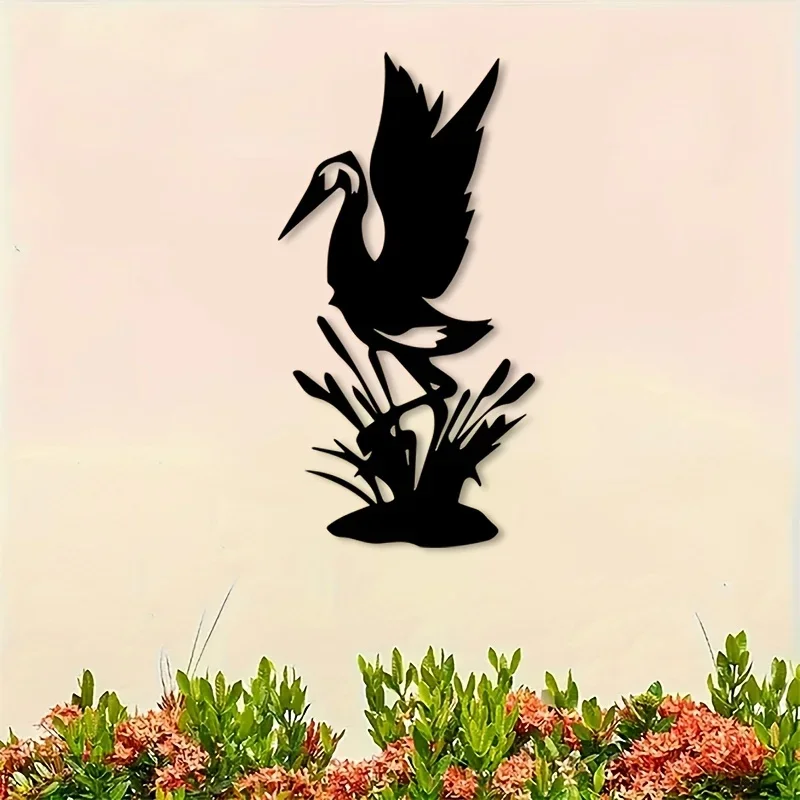 1pc Classic Heron Bird Wall Art, Vintage Home & Holiday Decoration