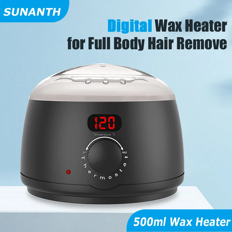 500ML Digital Display Wax Heater For Wax Melting Kit Fast Speed Wax Beans Melting Electric Wax Heater Hair Removal Wax For Body