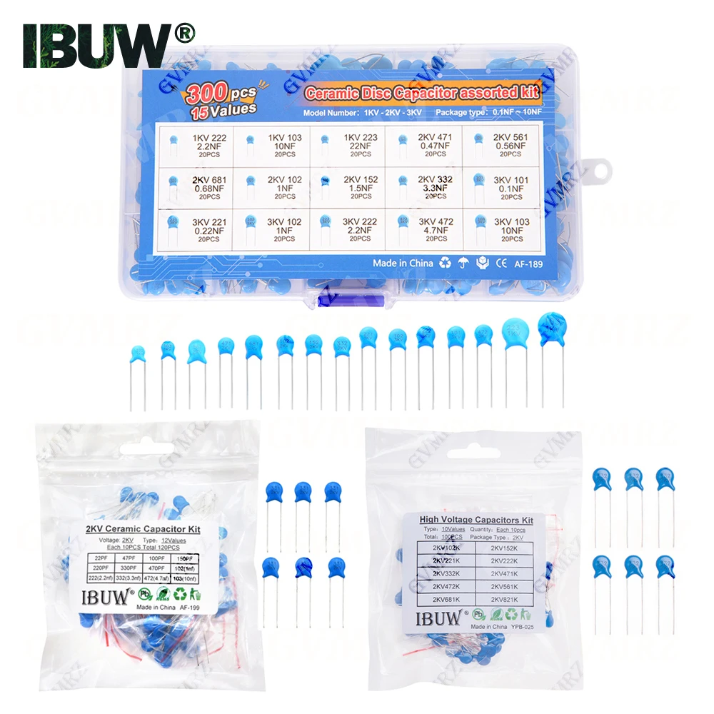 

Комплект керамических конденсаторов высокого напряжения 1 кВ 2 кВ 3 кВ 5PF 30PF 47PF 56PF 100PF 220PF 1NF 2,2NF 3,3NF 4,7NF 10NF 100NF 471 222 223 103