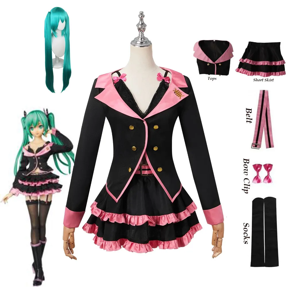 Mikuuu Project DIVA Sweet Devil Honey Uniform Outfits Anime Cosplay Costumes Japan Midi Dress Halloween Party Clothes For Women