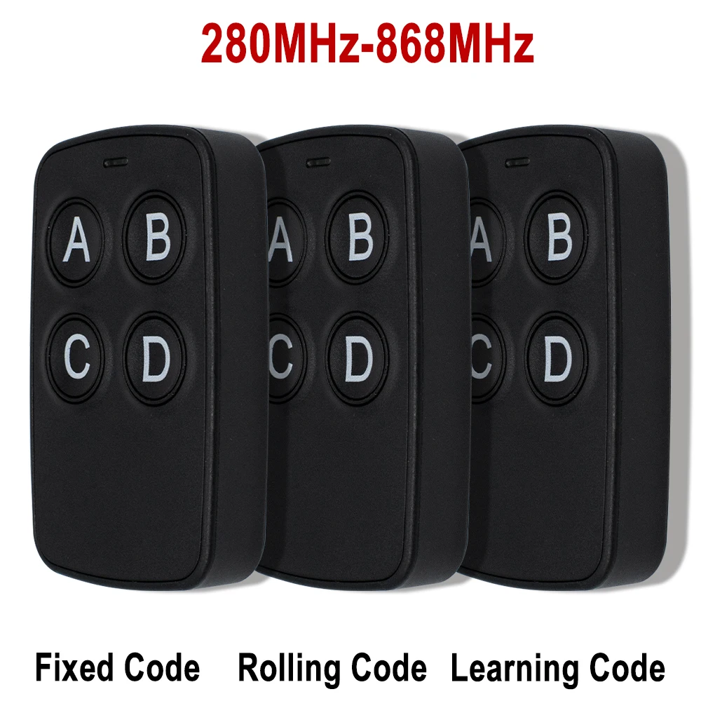 3pcs Multi Frequency 280-868MHz Garage Door Remote Control Universal 4 in 1 433.92 Gate Handheld Transmitter Opener Keychain