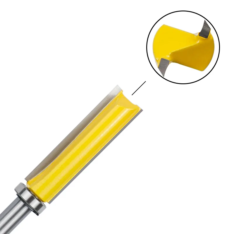 Imagem -03 - Longo Flush Trim Router Bit Tenon Cutter mm Shank Template Bit Padrão Madeira Bits Router 5076 mm 1pc
