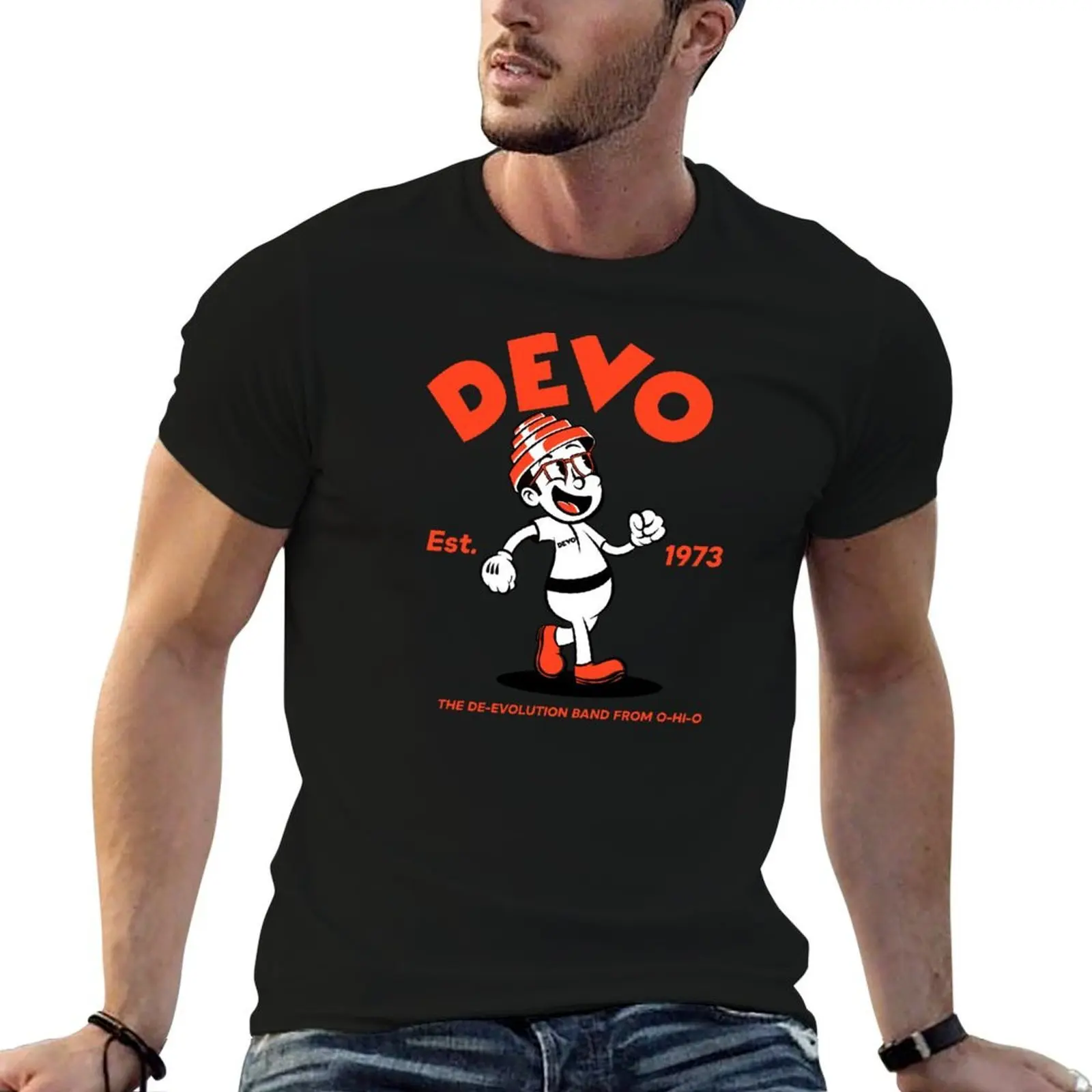 Cartoon De-Evolution T-Shirt t shirt custom print t shirts for man graphic vintage essential t shirt T-shirt