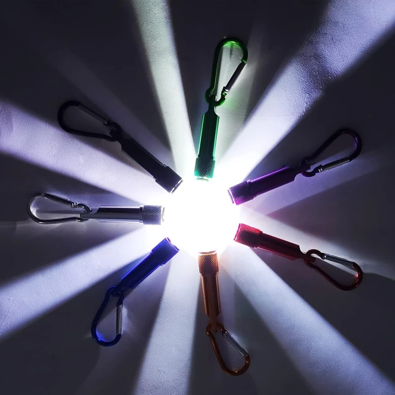 14 pçs mini tocha chaveiro led chave pingente tocha de alumínio pequena lâmpada mão tocha crianças para acampamento ao ar livre ciclismo