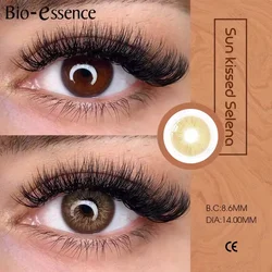 Bio-essence 1 Pair Colored Contact Lenses for Eyes Blue Eye Lenses Green Contact Lenses Gray Lense Big Eye Lense Sunkissed Girls