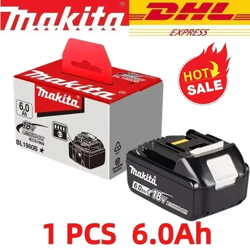 

100% Original Makita 18V 6.0Ah battery, for Makita BL1830 BL1830B BL1840 BL1840B BL1850 BL1850B model power tools battery