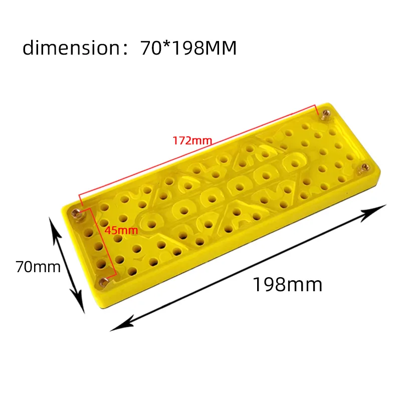 70x198mm Pneumatic Dry Grinder Tray Suitable For Mirka Grinding Head Sandpaper Machine Chassis Dust Suction Square Grinding Disc