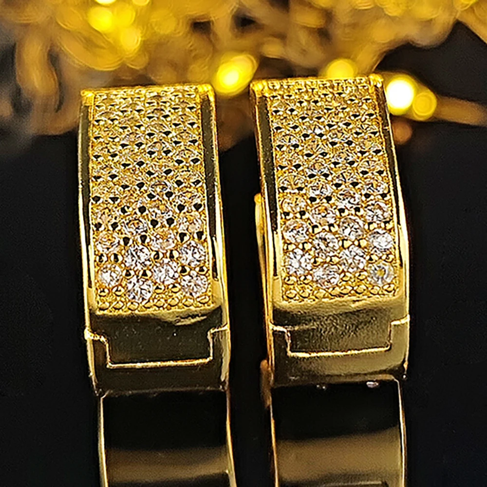 Hottest Hoop Earrings for Women 3 Metal Colors Fashion Versatile Female Earrings Wedding Party Daily Wear Trendy Jewelry E1933 image 5