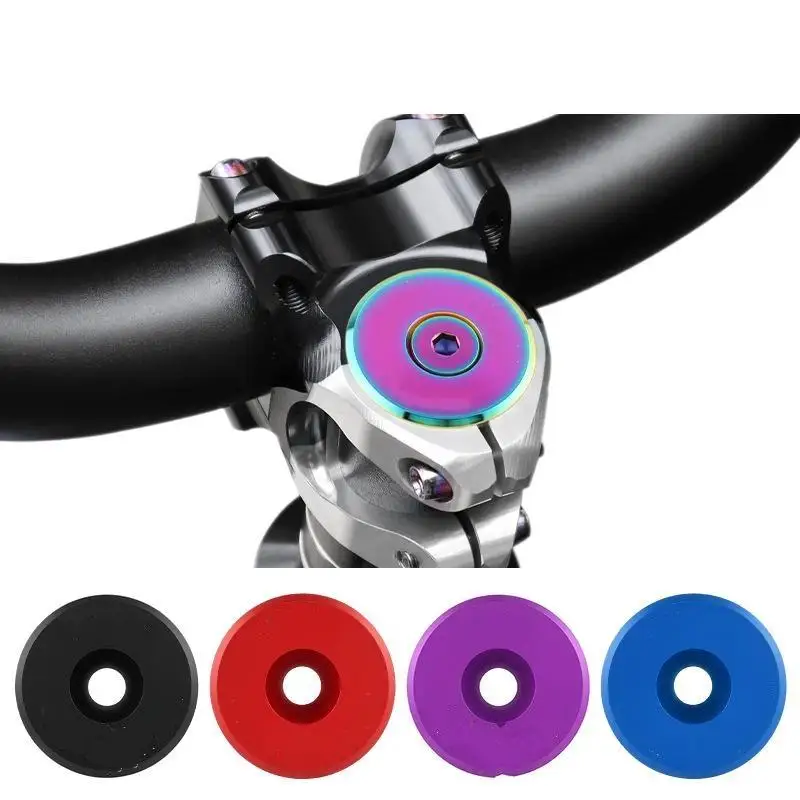 Glatt Oberflächenpolierte Aluminium-Fahrrad-Steuersatzkappe Passend für 1-1/8" 28,6mm Vorbau-Rohr zur Fahrrad-Vorbau-Dekoration und zum Austausch – Detail 6