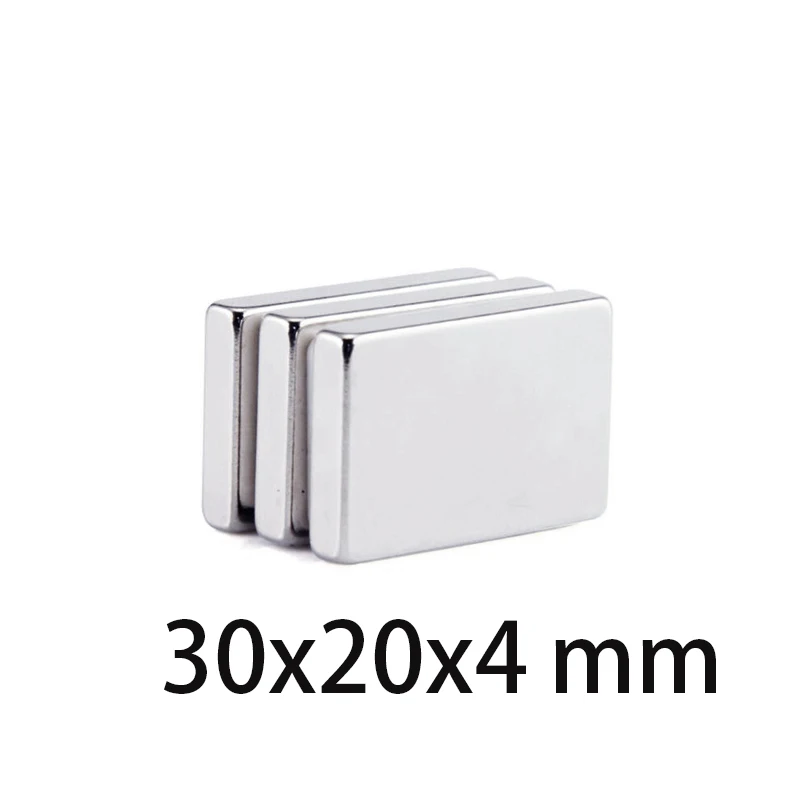 2/5/10/15/20PCS 30x20x4mm Rare Earth Magnets Thickness Block Rectangular Pot Magnets Permanent Neodymium Magnet