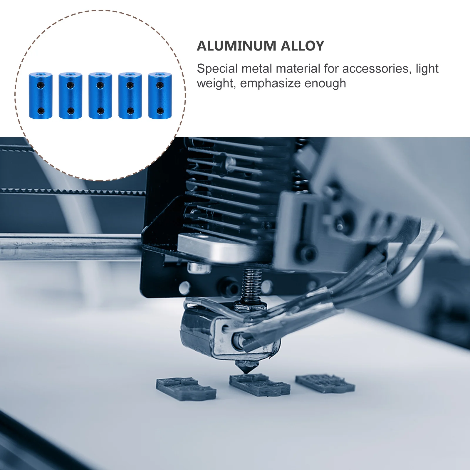 

5Pcs Shaft Coupler 5x5mm Stepper Motor Connector for 3D Printer Flexible Motor Joint Radial Angular Axial