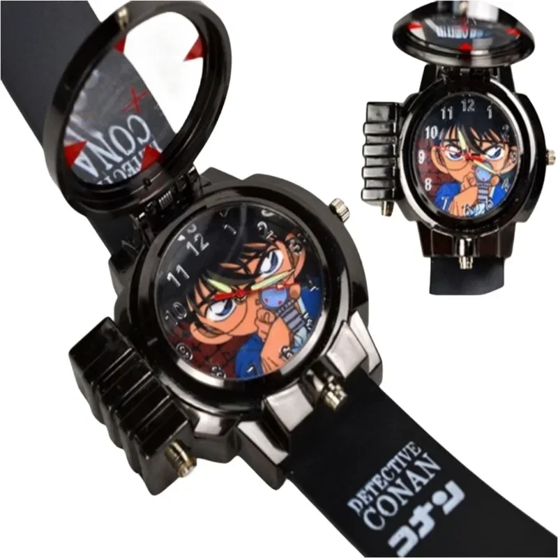 New Bandai Detective Conan Animation Cartoon Student Laser Watch Creative Personality Cool Electronic Watch Children's Toy Gift