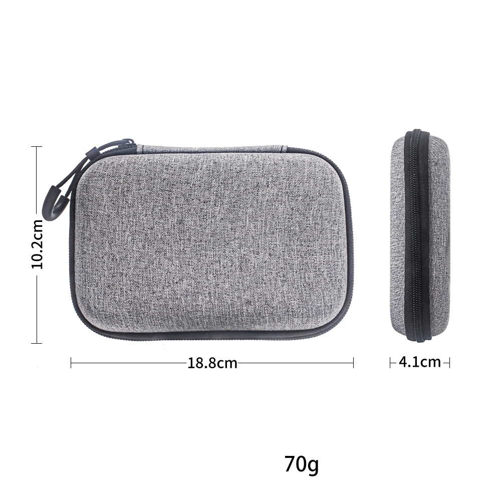 for PLAUD NotePin Console Storage Bag Voice Recorder Carrying Case Impact and Drop Resistant Oxford Cloth Gray