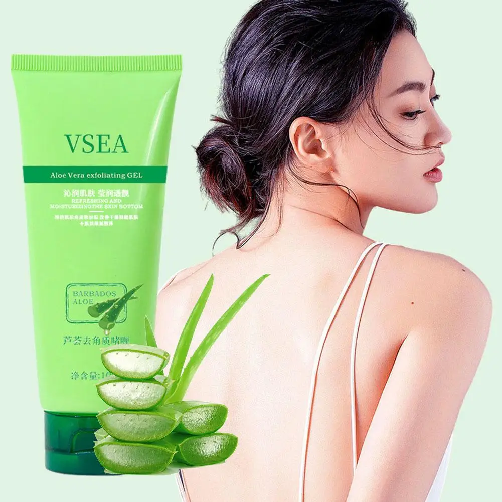 Gel exfoliante de Aloe Vera, exfoliante facial, aceite blanqueador, aceite refrescante, Control del producto corporal, CUIDADO HIDRATANTE U7X0
