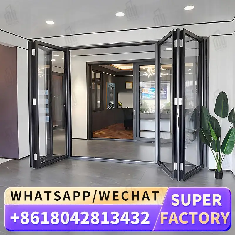 

Customizable Factory Made Foldable Windows Door Ideal for European Office Spaces Windows Foldable door