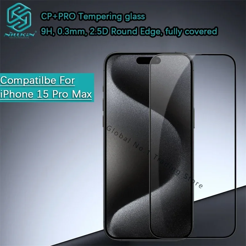 

Для iPhone 15 Pro Max пленка/15 Plus/15 + Nillkin CP + Pro закаленное стекло Защитная пленка для мобильного телефона закаленная пленка