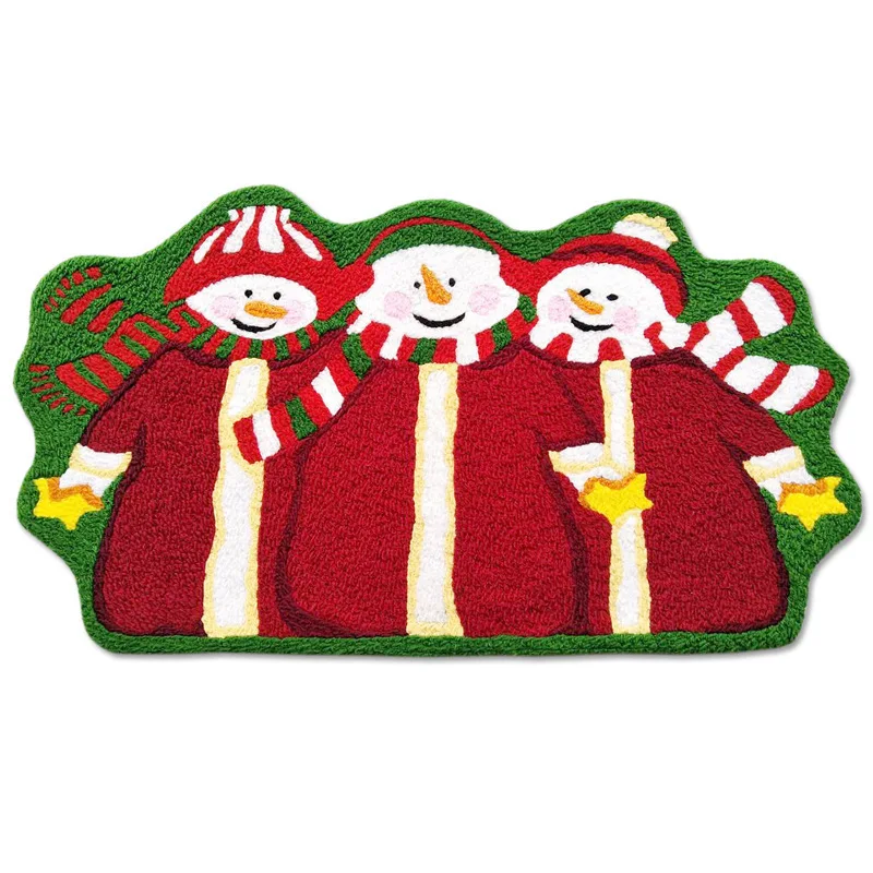 Christmas Imitation Cashmere Floor Mat Non-slip  Living Room Holiday Decoration Mat Soft and Skin-friendly Bedroom Rug коврик
