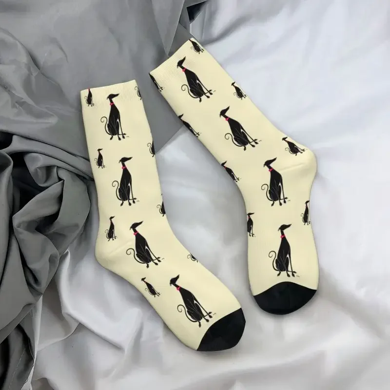 Y2K snooty Mens Crew unisex fun 3D printing Bulldog whippet dog dress socks