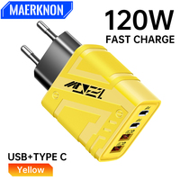 USB Fast Charger 120W Type C Quick Charge EU/US Plug Wall Charger For iPhone 16 Samsung Xiaomi USB C Phone Charger Power Adapter