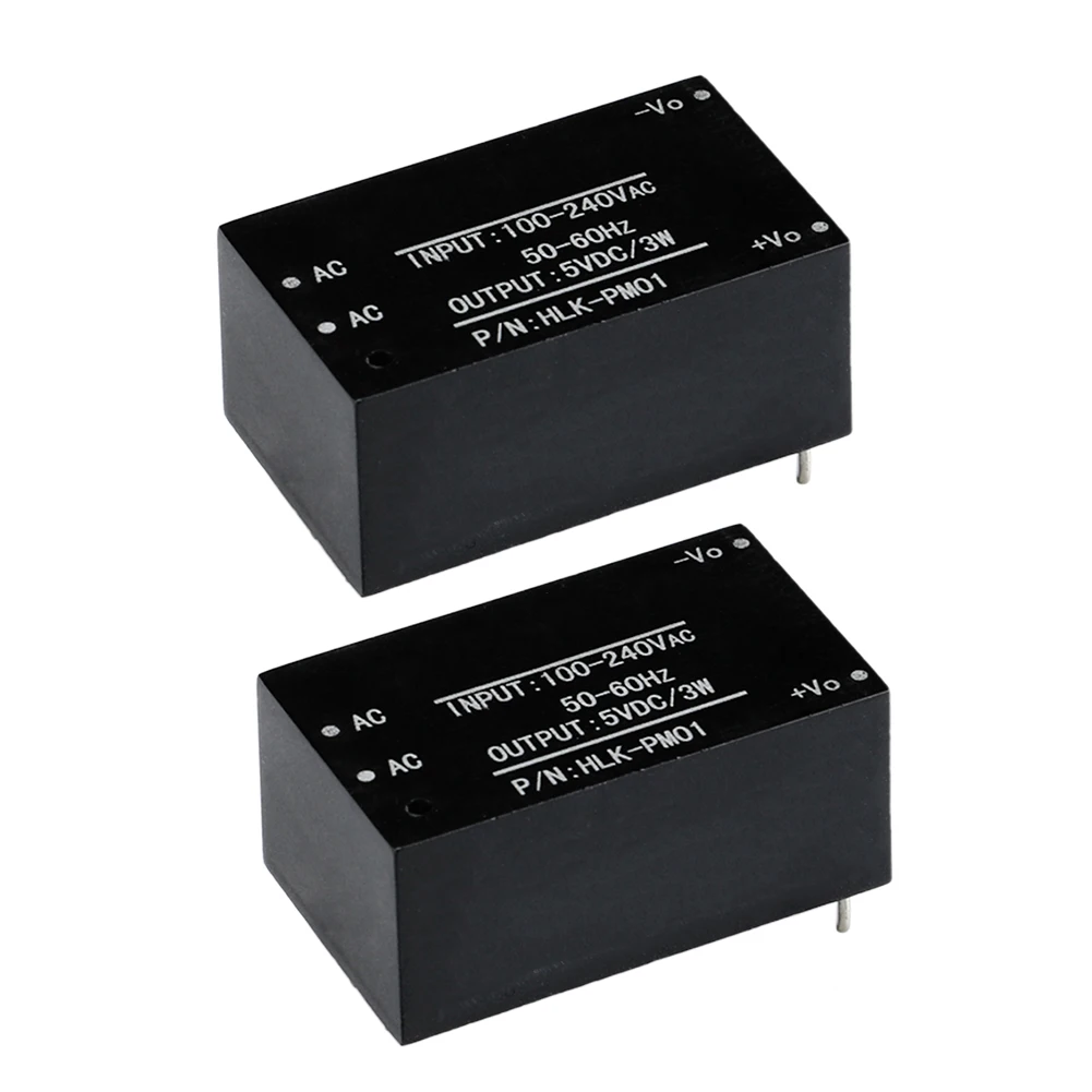 2PCS For HLK-PM01 Power Supply Module  AC DC 220V To 5V Step-Down Power Supply Electrical Equipment Accessories