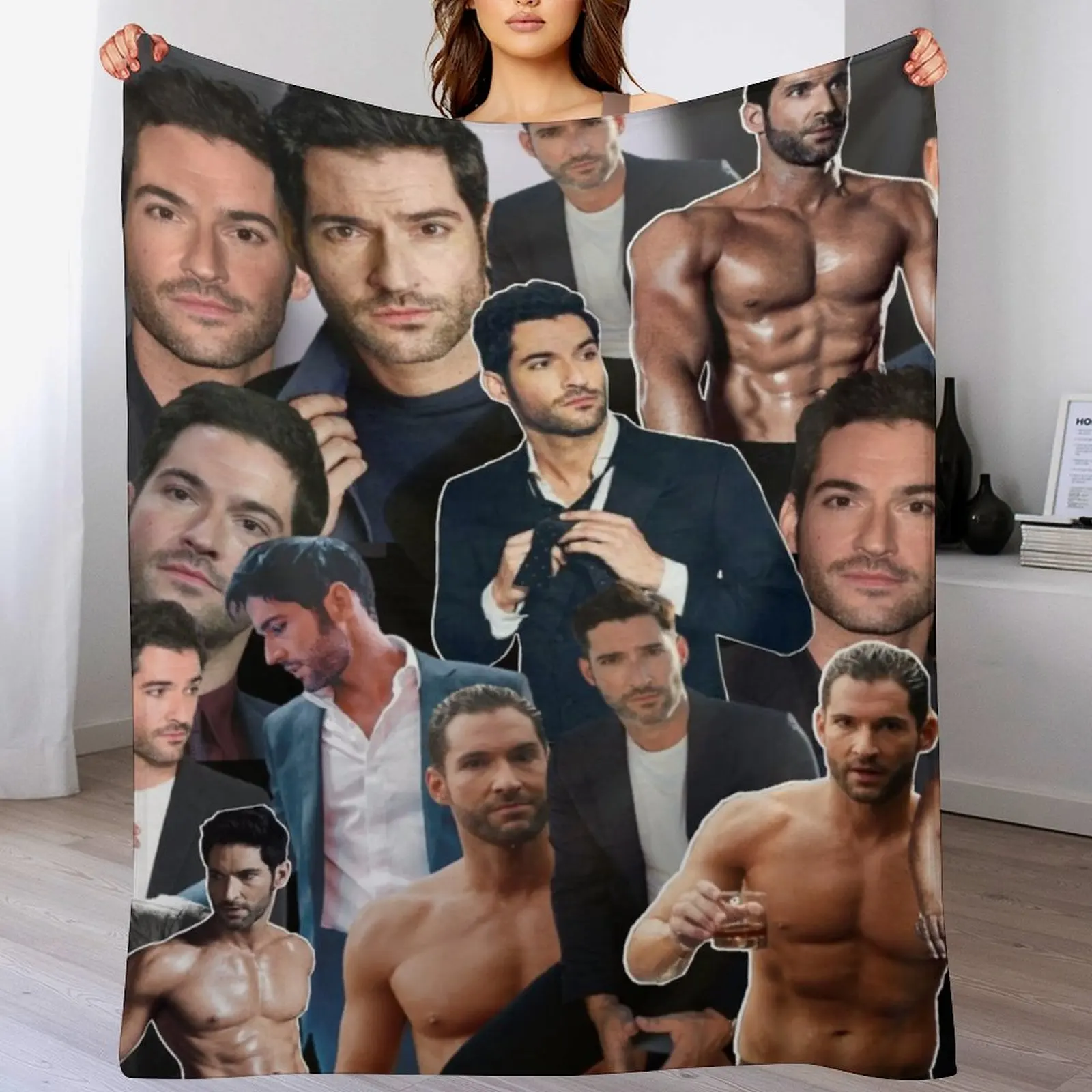 

tom ellis photo collage Throw Blanket Cozy Light Blanket for Travel Camping Picnic