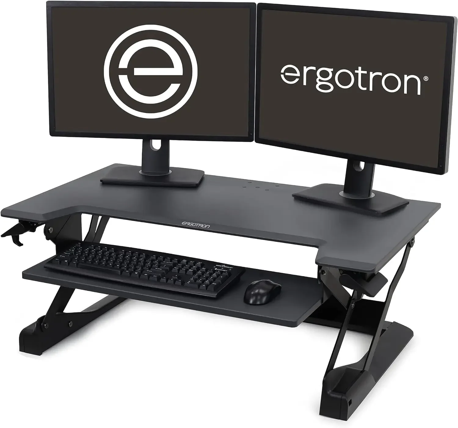 home.Ergotron – WorkFit-TL Standing Desk Converter, Dual Monitor Sit Stand Desk Riser for Tabletops – 37.5 Inch Width, Black