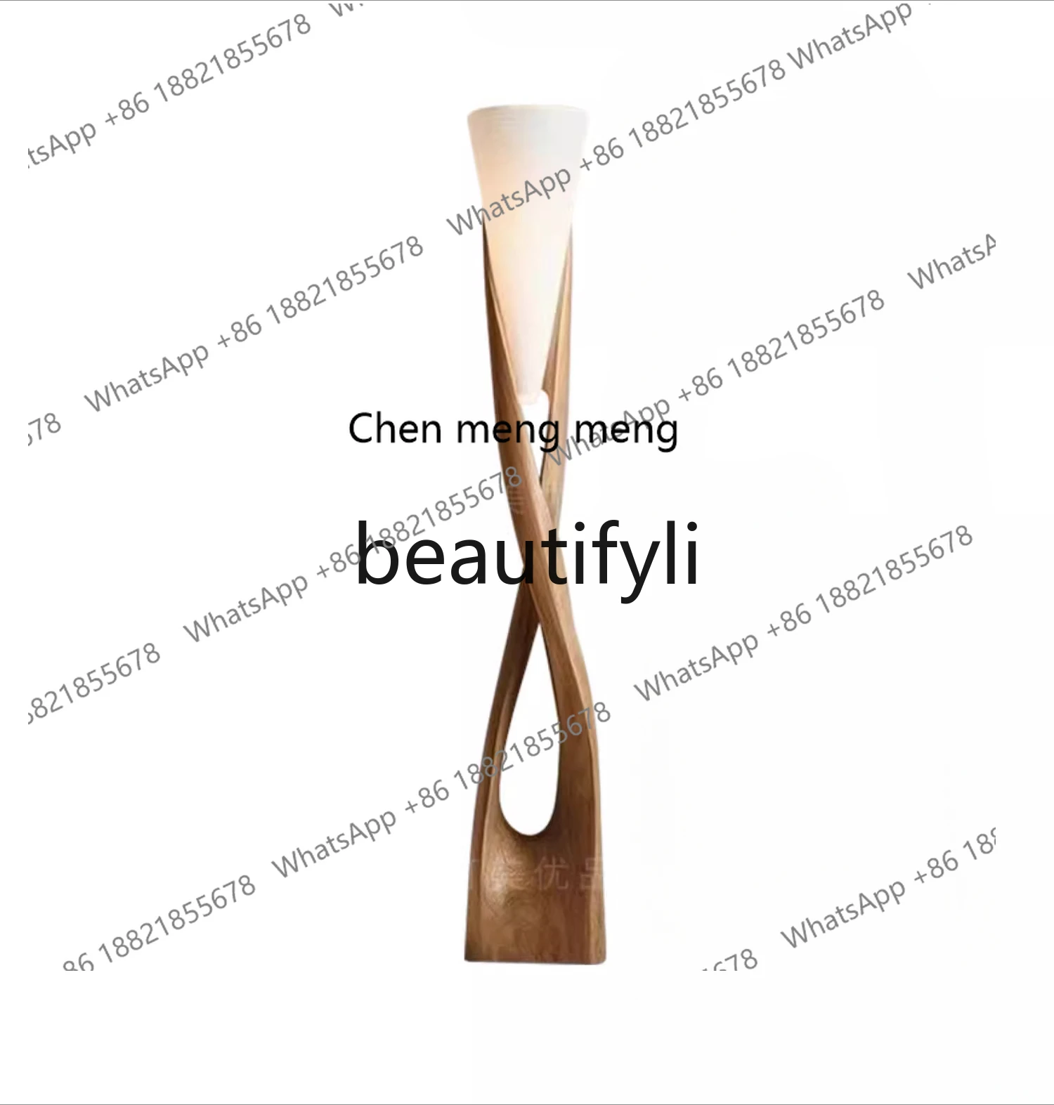 

Solid wood production creative modeling floor designer style with living room floor lamp sofa corner decoration H