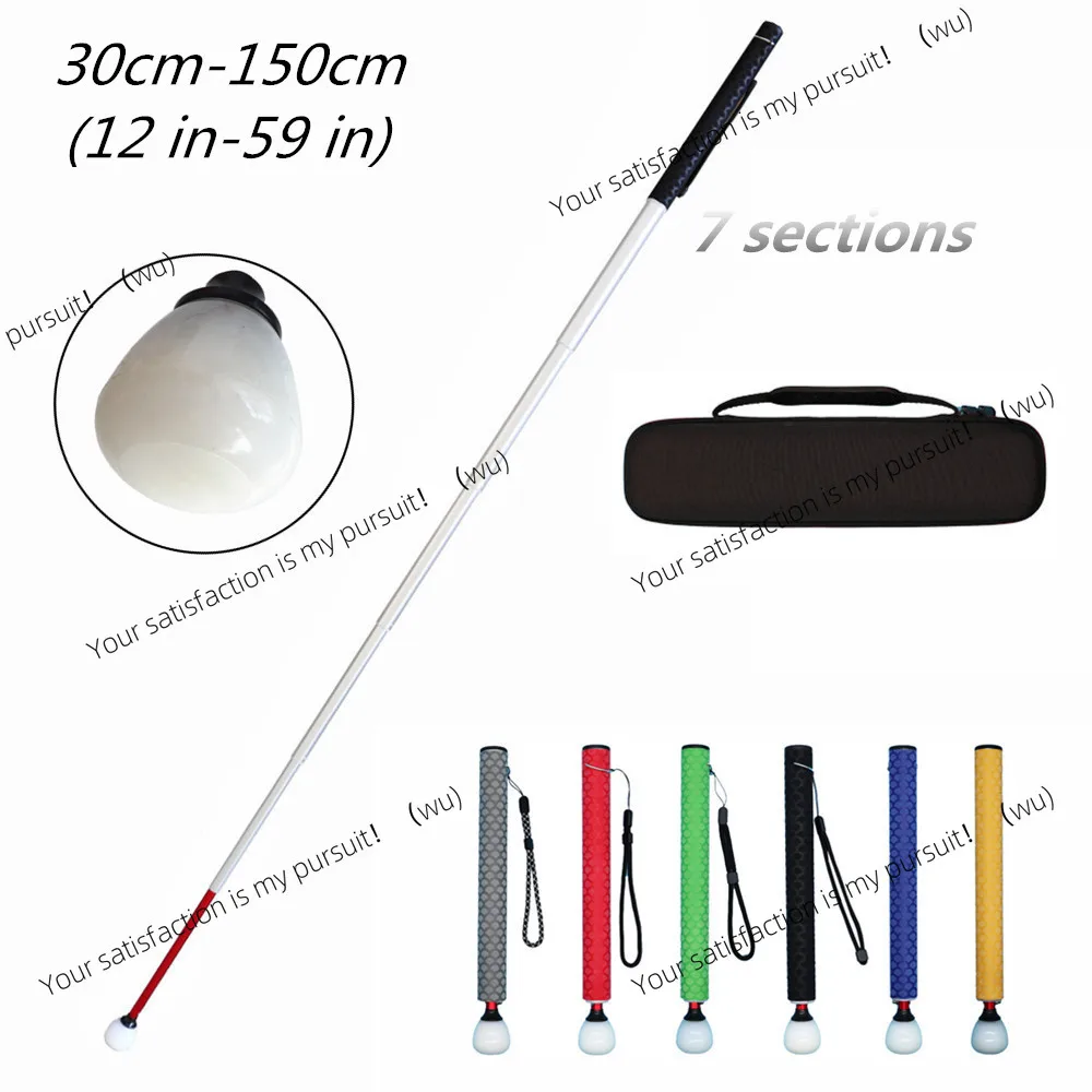 Aluminum Telescopic Blind Cane with Rolling Tip 30cm-150cm (12 inch-59 inch), with 2 Tips